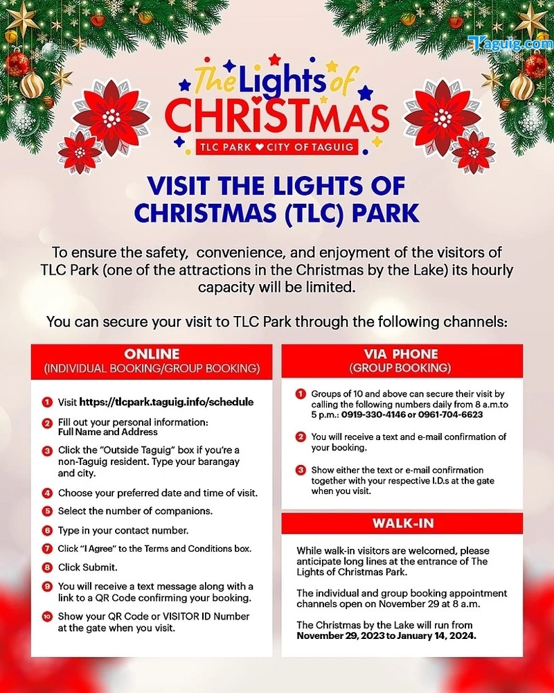 The Largest Lights of Christmas Park Opens from November 29, 2023 to